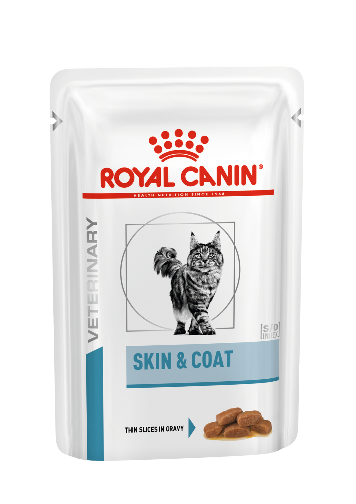 Royal Canin Veterinary Diets Derma Skin & Coat Pouch wet cat food 12 x 85g