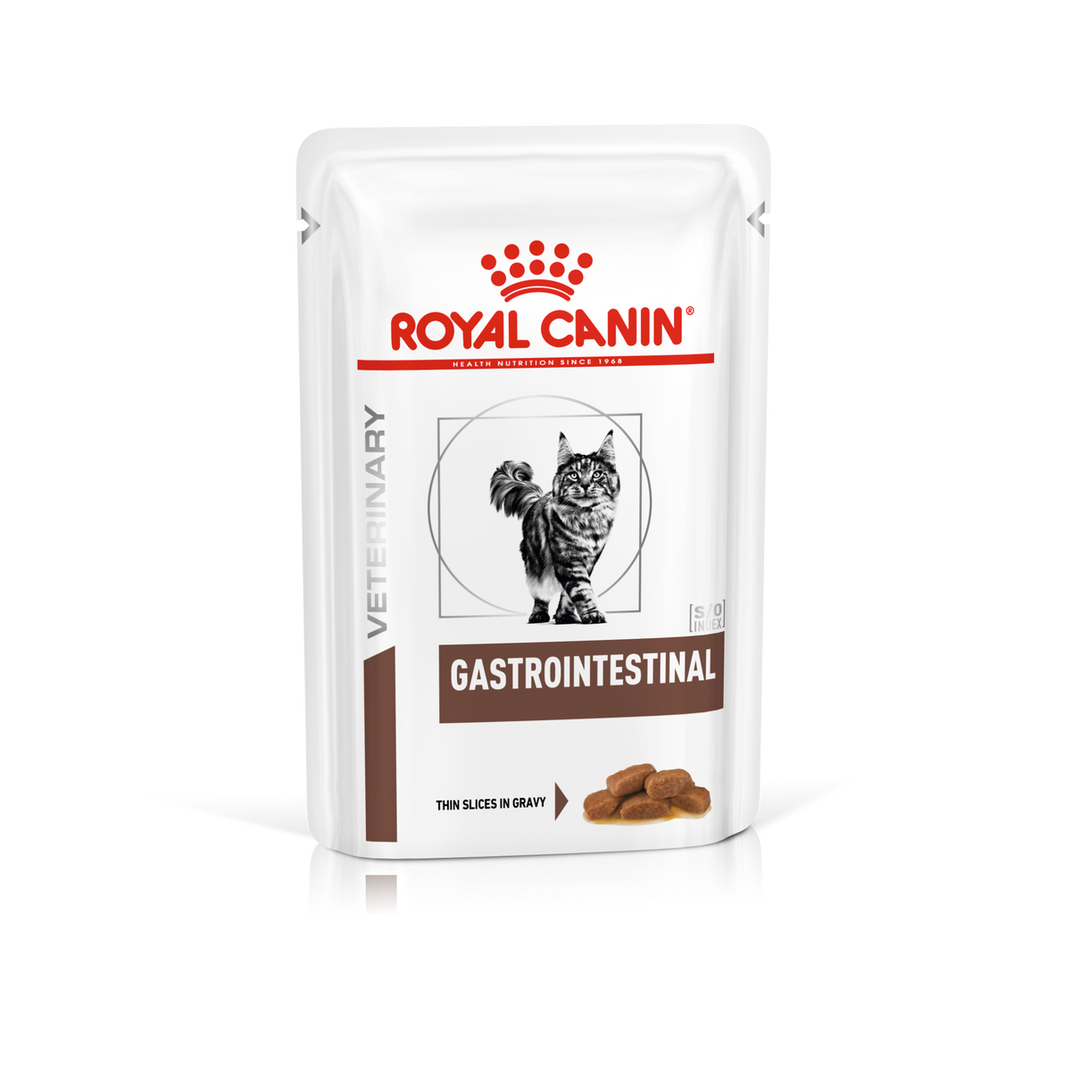 Royal Canin Veterinary Diets Gastrointestinal Thin Slices In Gravy wet cat food 12 x 85g