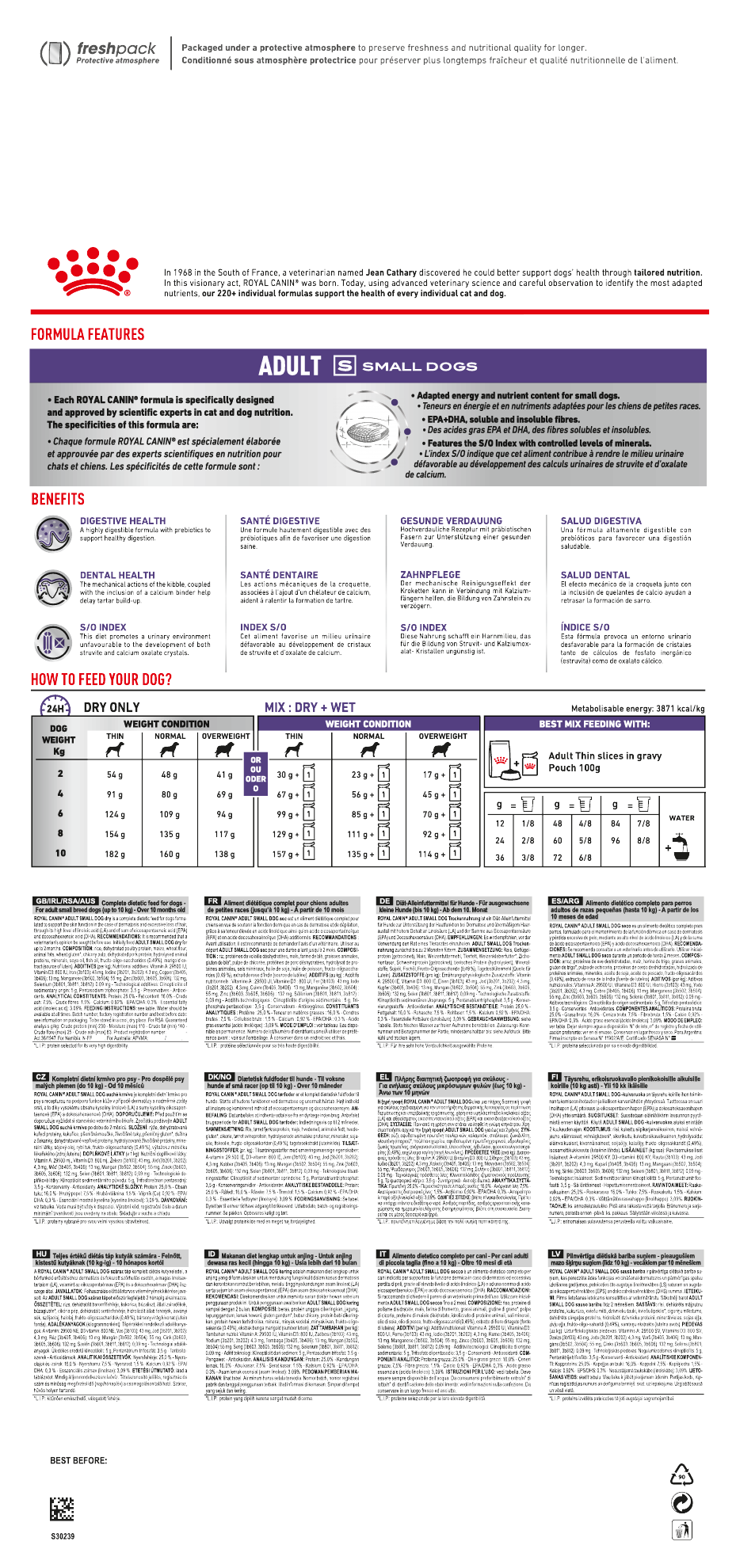 Royal Canin Veterinary Diets Health Management Adult Small Dog torrfoder 2 kg för hundar