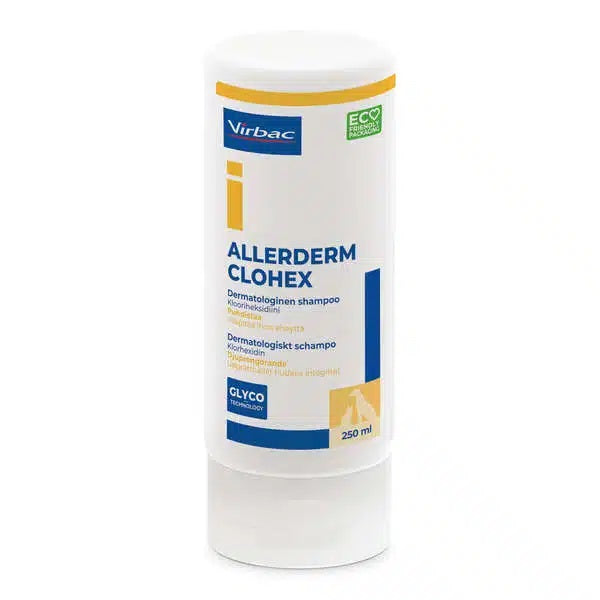 Allerderm Clohex schampo för hund och katt 250 ml
