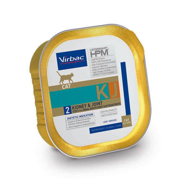Virbac Kidney & Joint mousse våtfoder för katt 14 x 85 g