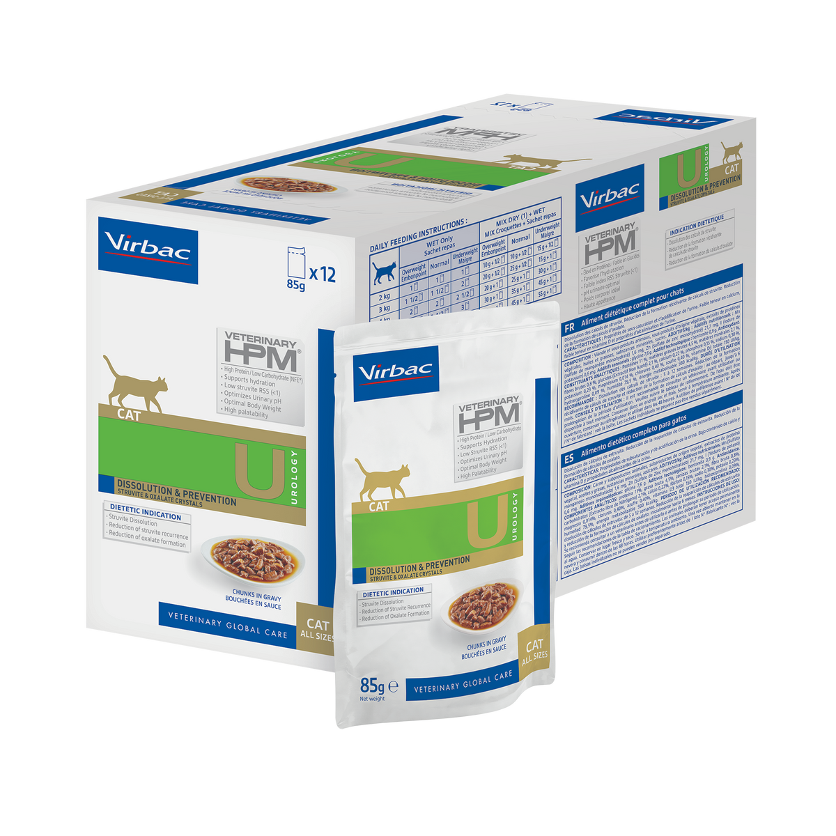 Virbac Urology Struvite Dissolution & Prevention våtfoder för katt 85 g PROVFÖRPACKNING