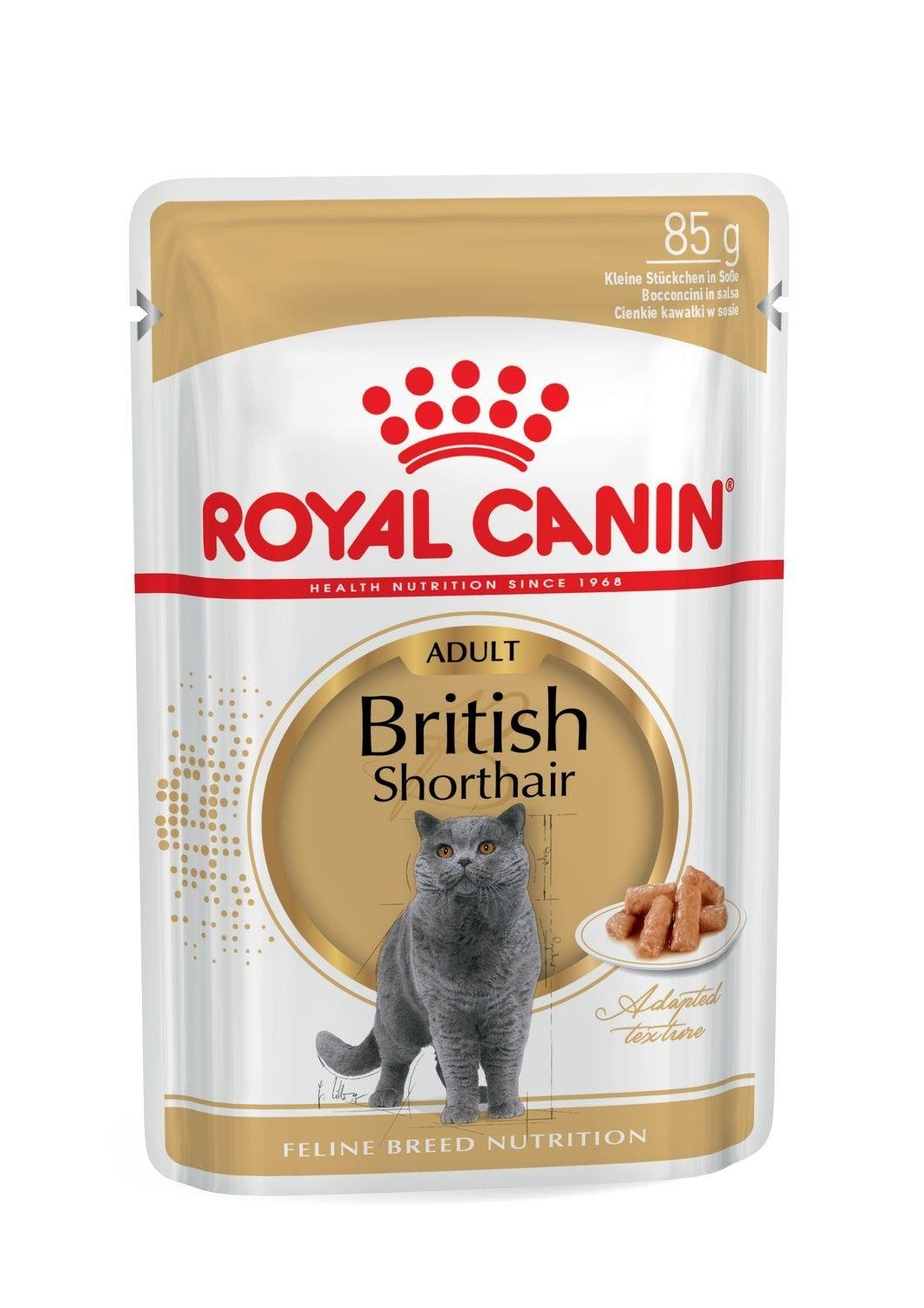 Royal Canin British Shorthair Adult våtfoder i sås för katt 85 g