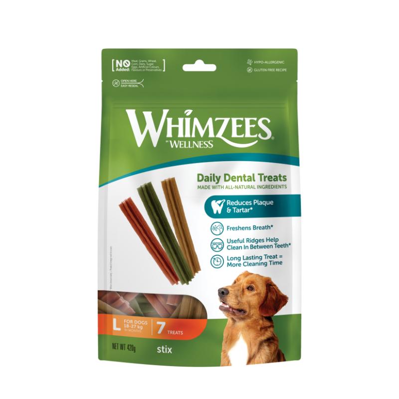 Whimzees tandvårdsstick L 7 st