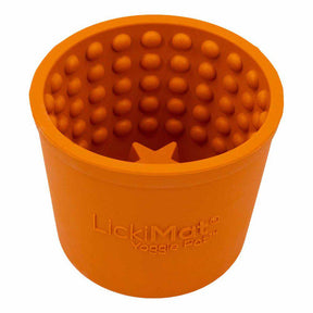LickiMat Yoggie Pot orange 9,5 x 9 cm för hundar