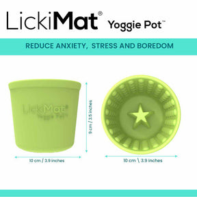 LickiMat Yoggie Pot orange 9,5 x 9 cm för hundar