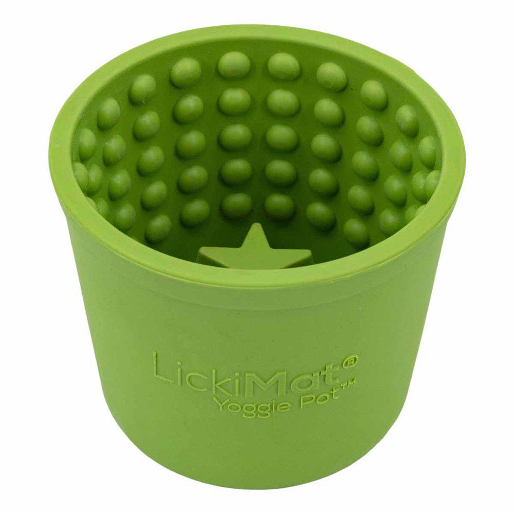 LickiMat Yoggie Pot slow feeder grön 9,5 x 9 cm