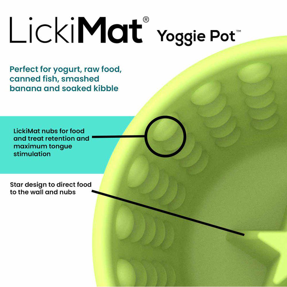 LickiMat Yoggie Pot turkos 9,5 x 9 cm för hundar