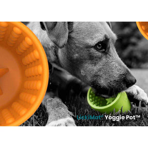 LickiMat Yoggie Pot slow feeder grön 9,5 x 9 cm