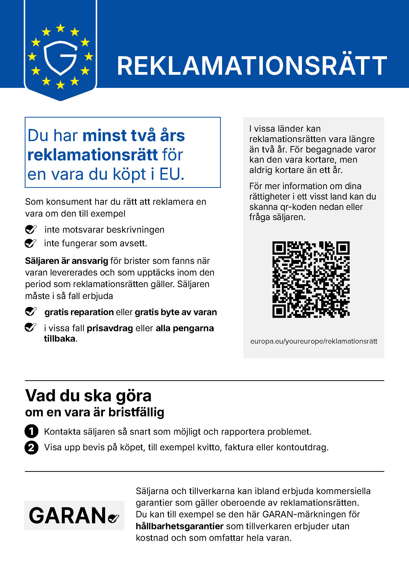 EU reklamationsrätt